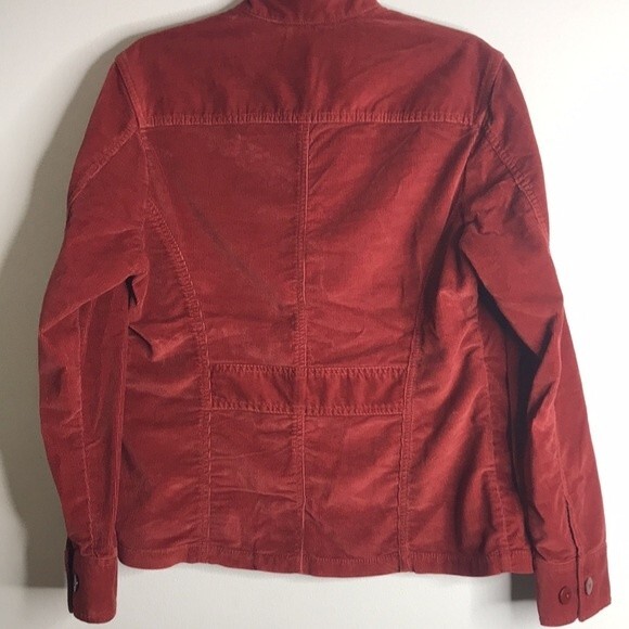 L.L. Bean ladies Corduroy button up fall chore coat Jacket size medium - Picture 10 of 12